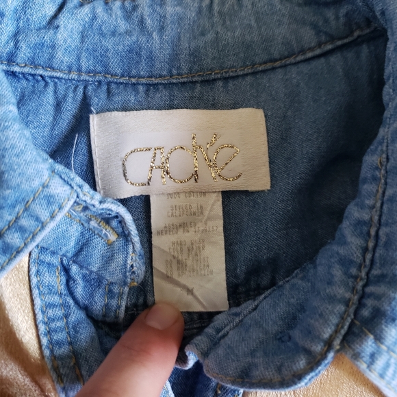 Cache Vntg Western Denim women's shirt - Picture 3 of 8